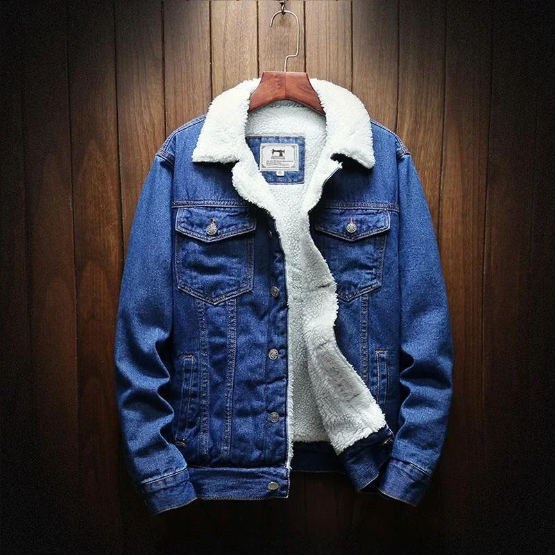 Mens Fashion Denim Jacket - Denim Ceketler Erkekler için Koyun Kot