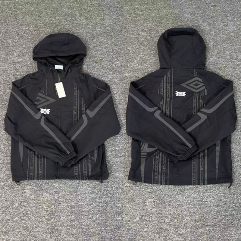 Windbreaker Men Zip - Vintage Siyah Mertra Ceket Rüzgarlık Kelebek