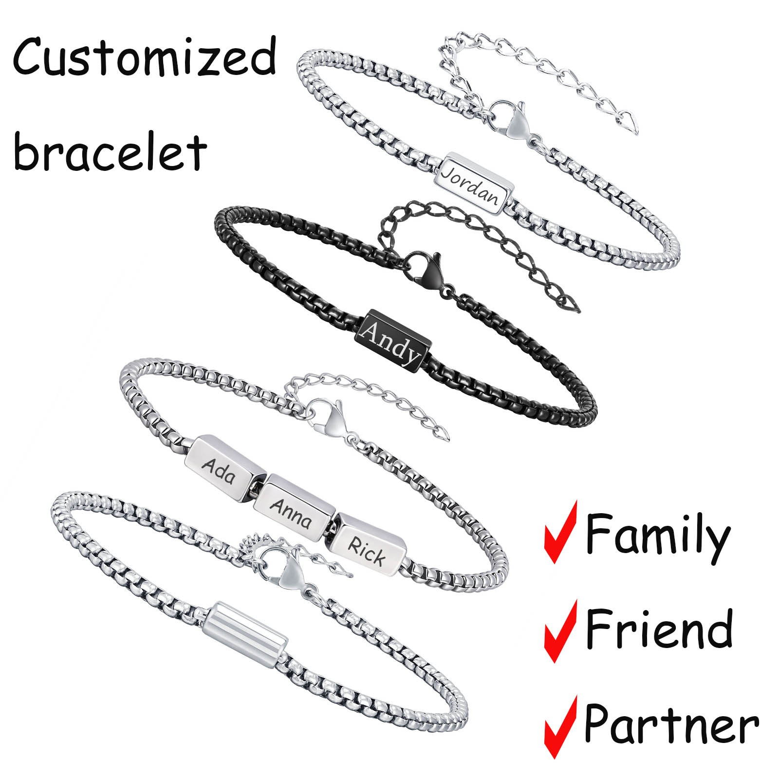 Men'S Fashion Gold Chain - Özel Bileklik Aşınmaya Dayanıklı Korozyona Dayanıklı