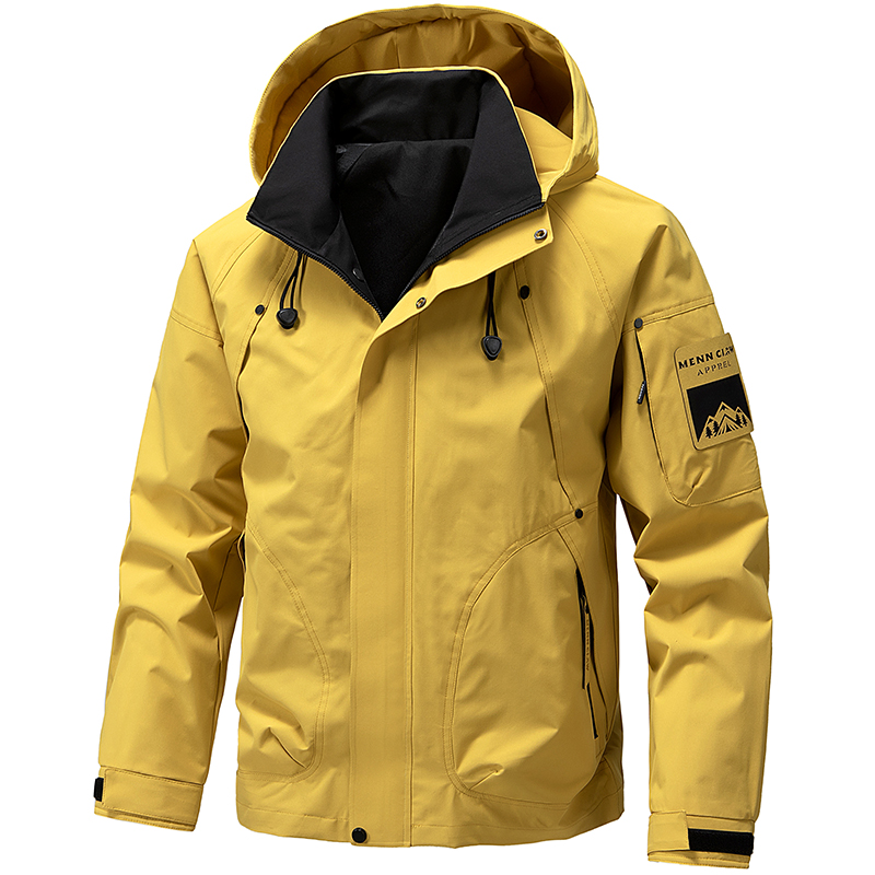 Windbreaker Men Zip - 2026 bahar su geçirmez kapüşonlu ceket