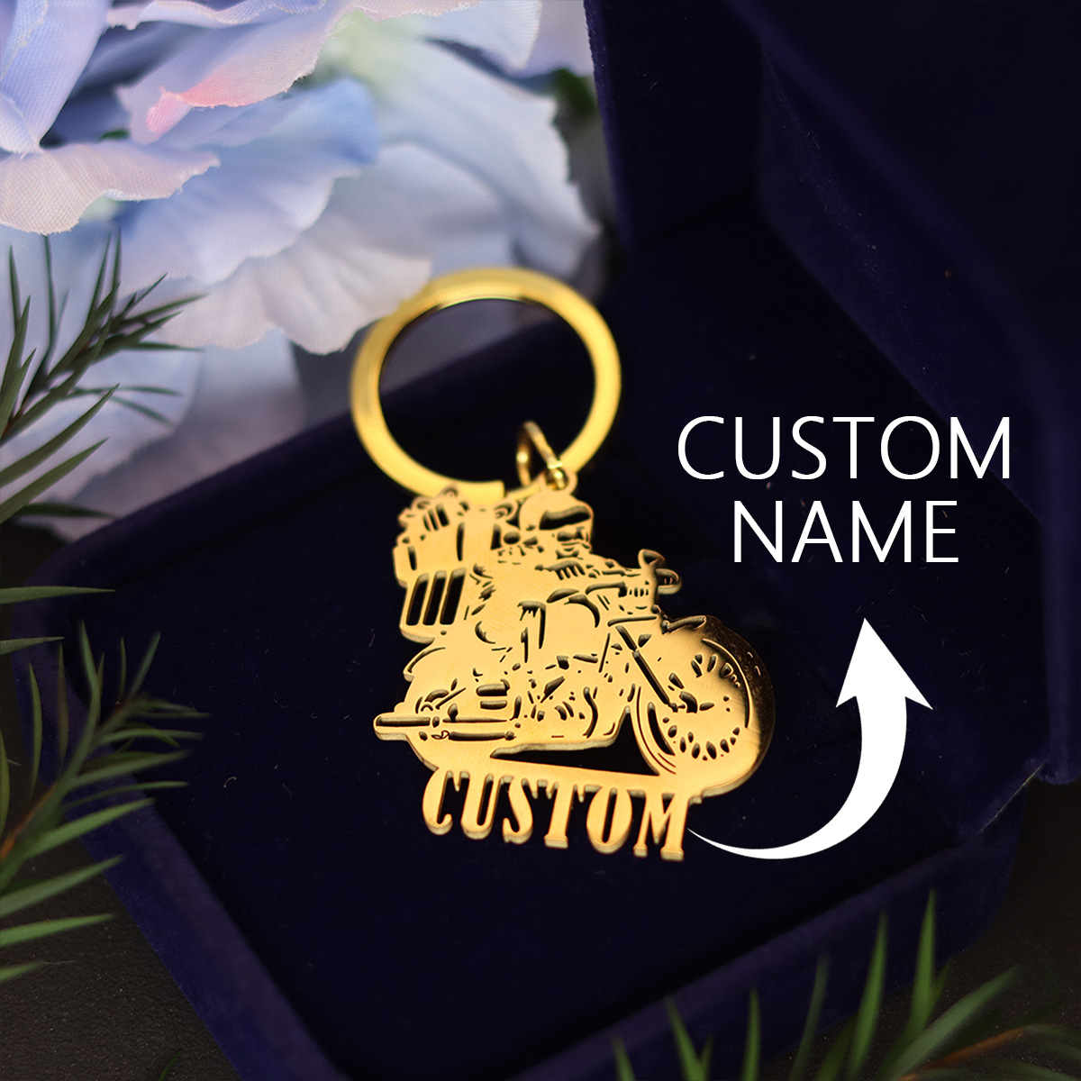 Men'S Fashion Gold Chain - QIAMNI Motosiklet Anahtarlık Paslanmaz Çelik Yarış