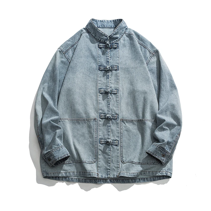 Mens Fashion Denim Jacket - Çin Tarzı Denim Ceket Erkekler Streetwear