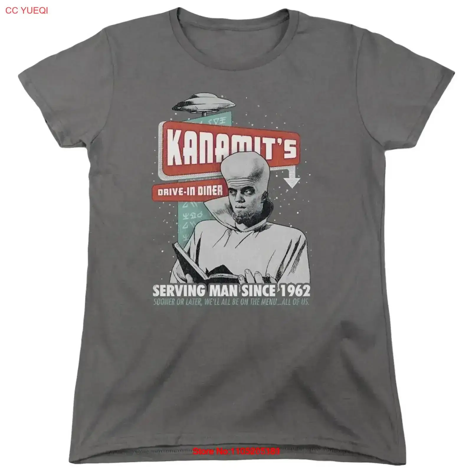 Men'S Fashion Zone - Alacakaranlık Bölgesi Kanamit's Diner Kadın Tişörtü