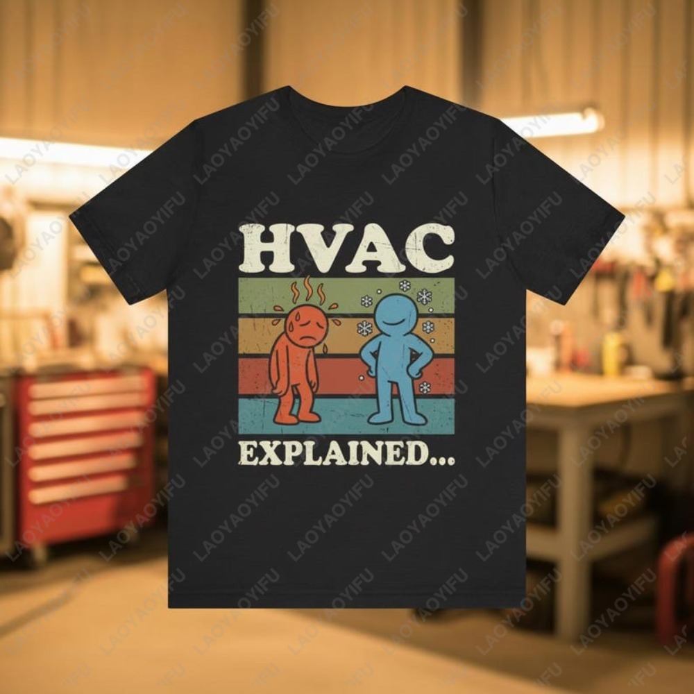 Men'S Fashion Explained - Komik HVAC açıklanmış tişört hediye klima