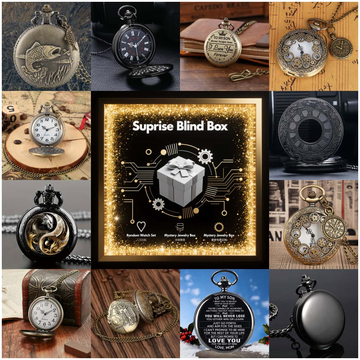 1 Adet Sürpriz Gizemli Saat Kö - Mens Fashion Watch incelemesi ve fiyatı