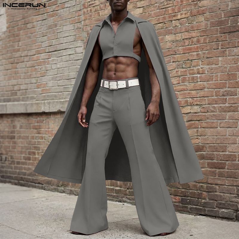 INCERUN Erkek Setleri Düz Renk - Mens Fashion Streetwear incelemesi ve fiyatı