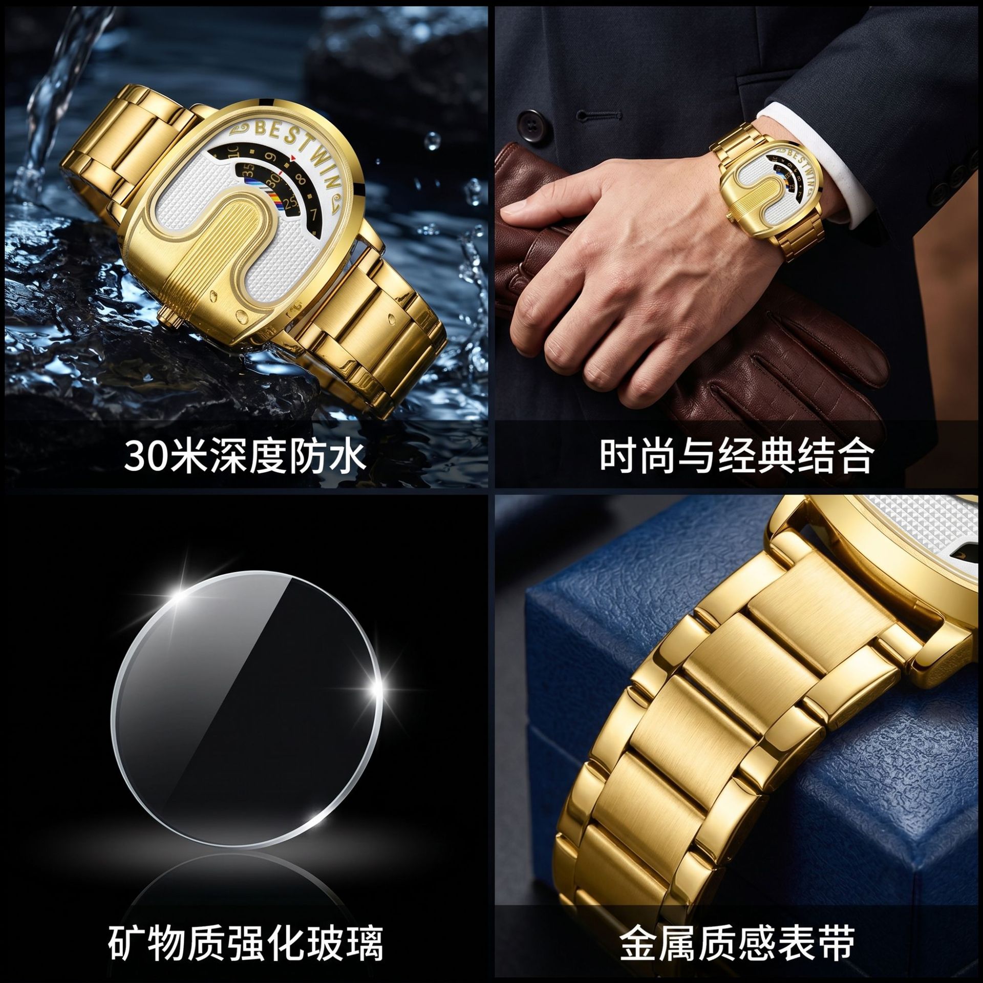 Altın Üst Düzey Marka Lüks Erk - Men'S Fashion Luxury Brands incelemesi ve fiyatı