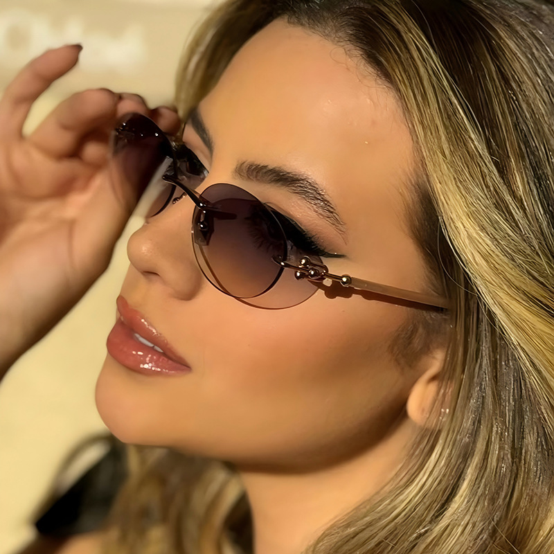 Yeni Metal Çerçevesiz Oval Kad - Men'S Fashion Luxury Brands incelemesi ve fiyatı