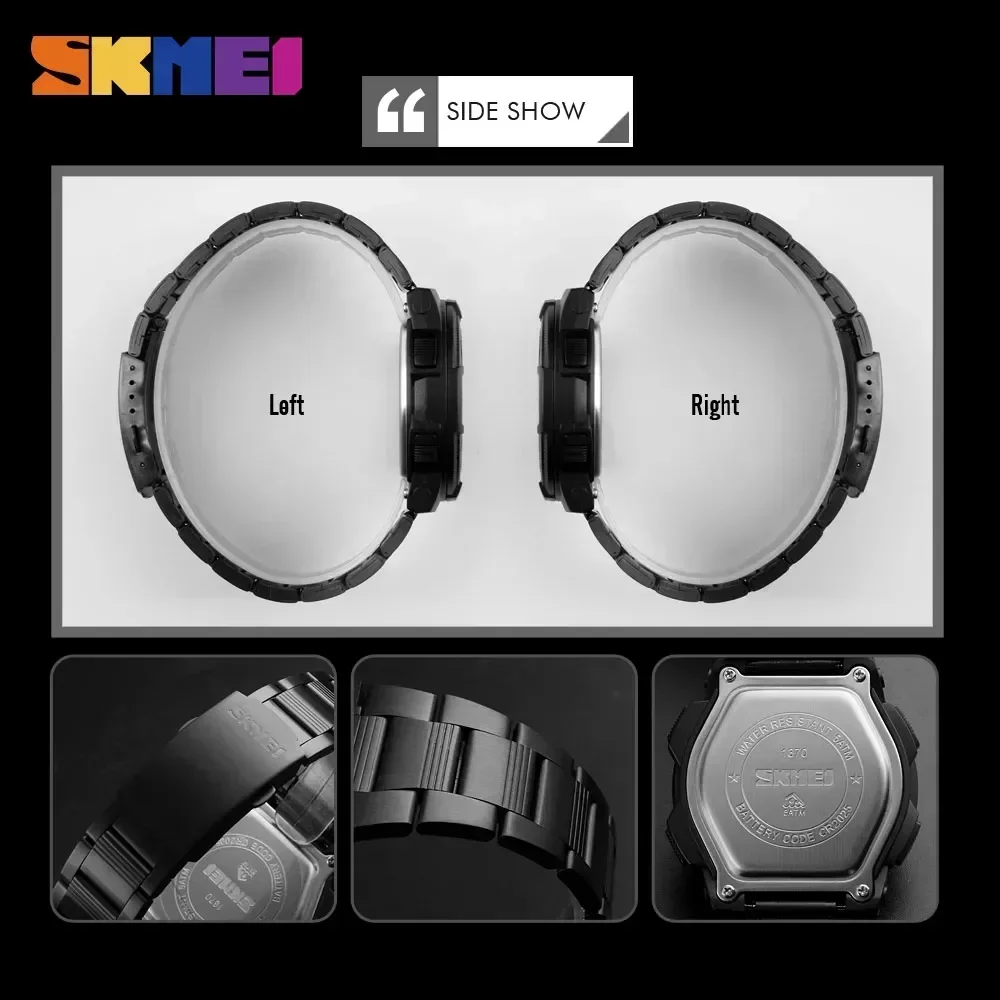 SKMEI1370 Lüks Tam Çelik İş Su - Men'S Fashion Zone incelemesi ve fiyatı