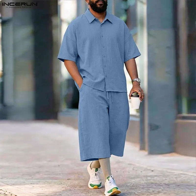 INCERUN erkek Setleri Katı Yak - Mens Fashion Streetwear incelemesi ve fiyatı