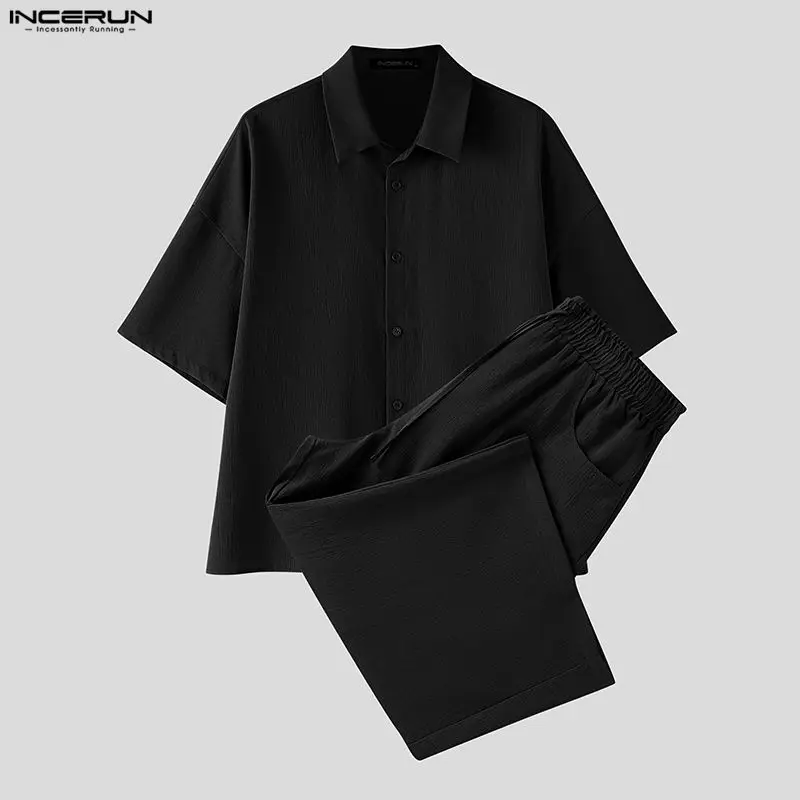 INCERUN erkek Setleri Katı Yak - Mens Fashion Streetwear incelemesi ve fiyatı