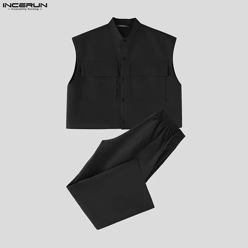 INCERUN Erkek Setleri Katı Kol - Mens Fashion Streetwear incelemesi ve fiyatı