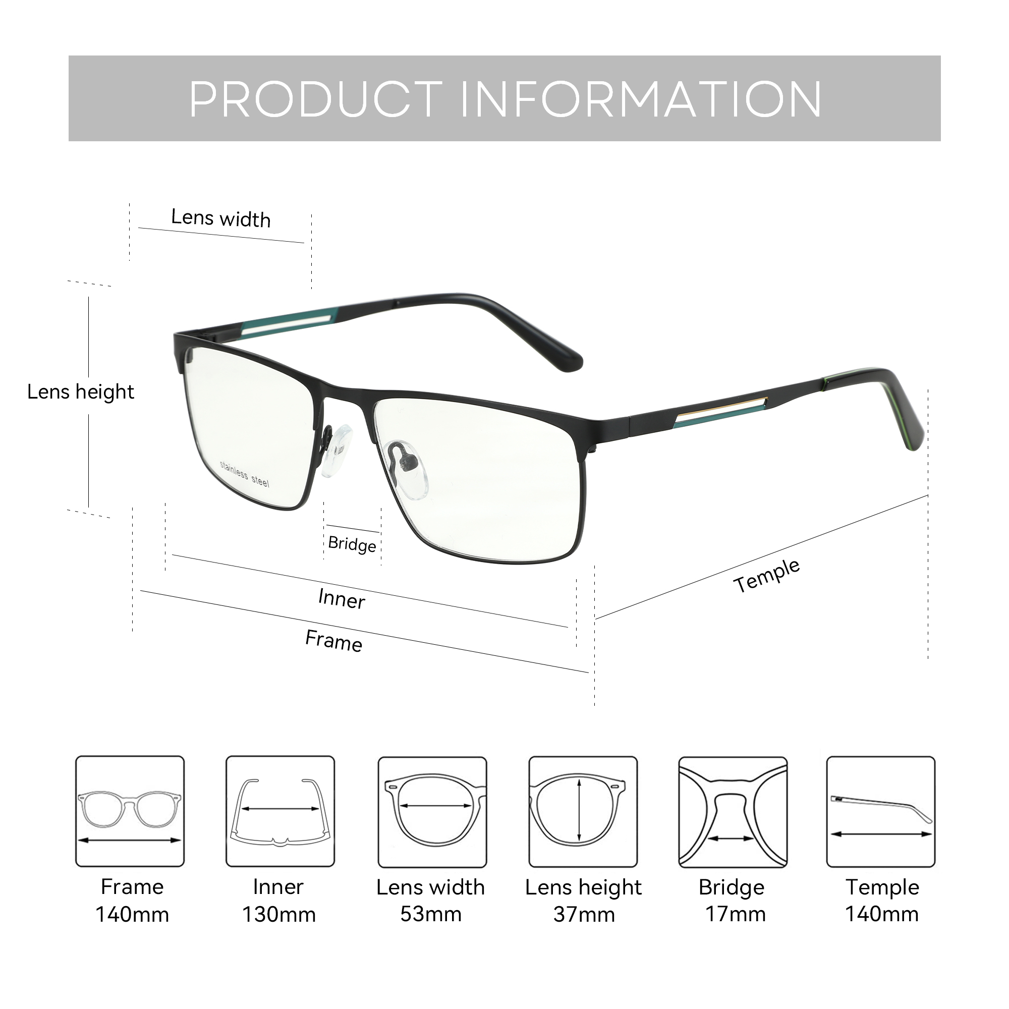 ZENOTTIC Erkekler Yarım çerçev - Men'S Fashion Non Prescription Glasses incelemesi ve fiyatı