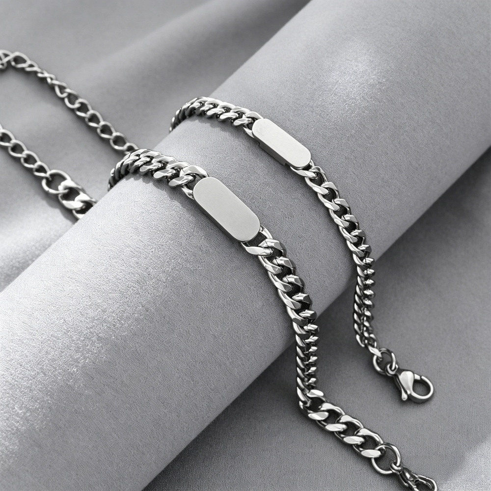 Kişiye Özel İsim Yazılı Çift B - Men'S Fashion Gold Chain incelemesi ve fiyatı