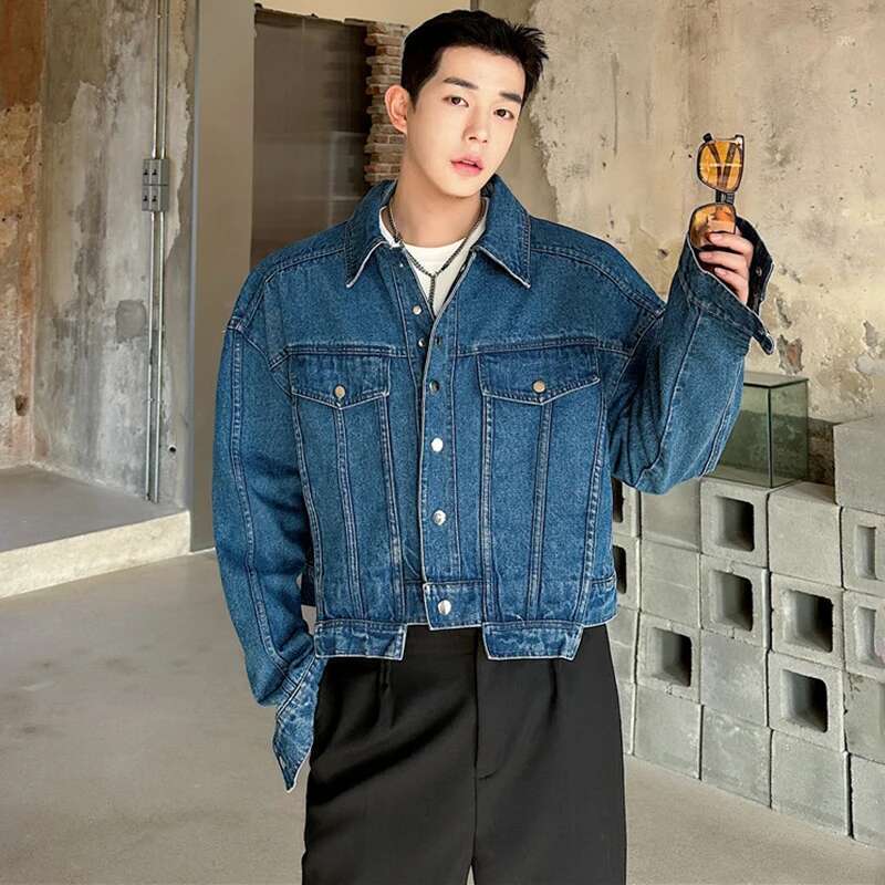 LUZHEN Kişilik Denim Kısa Ceke - Mens Fashion Denim Jacket incelemesi ve fiyatı