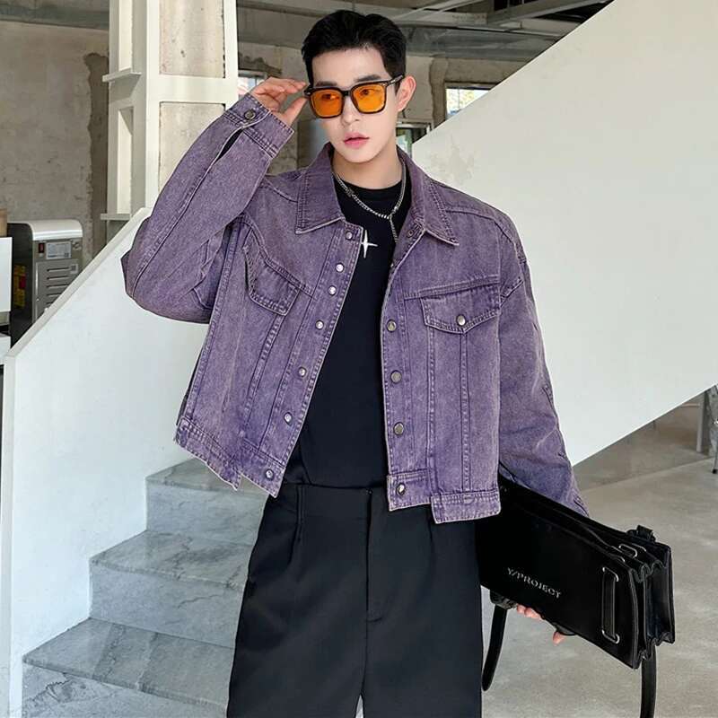 LUZHEN Kişilik Denim Kısa Ceke - Mens Fashion Denim Jacket incelemesi ve fiyatı