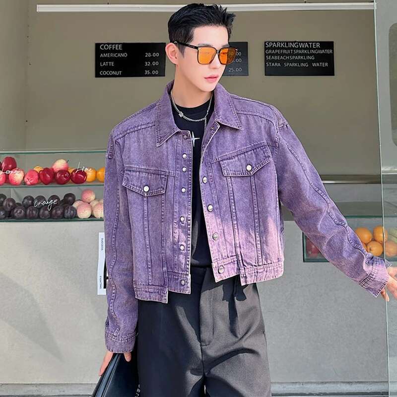 LUZHEN Kişilik Denim Kısa Ceke - Mens Fashion Denim Jacket incelemesi ve fiyatı
