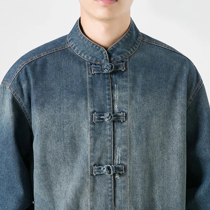Çin Tarzı Denim Ceket Erkekler - Mens Fashion Denim Jacket incelemesi ve fiyatı