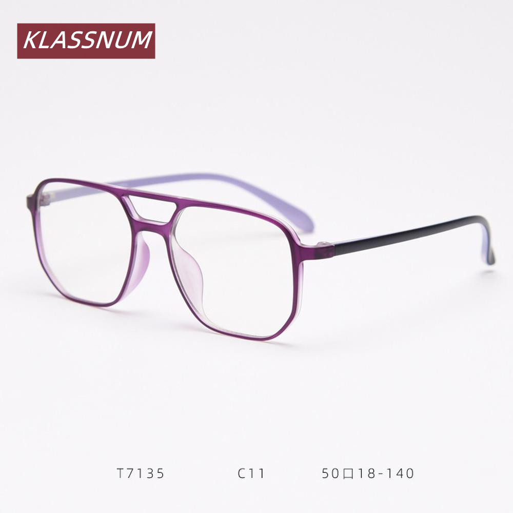 KLASSNUM Çift Köprü Kare Gözlü - Men'S Fashion Non Prescription Glasses incelemesi ve fiyatı