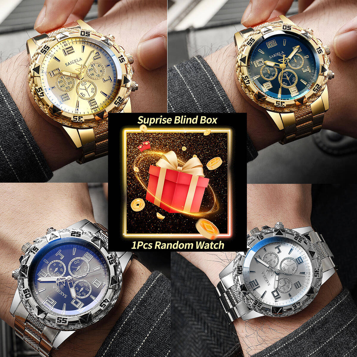 1 adet sürpriz gizem izle kör  - Mens Fashion Watch incelemesi ve fiyatı