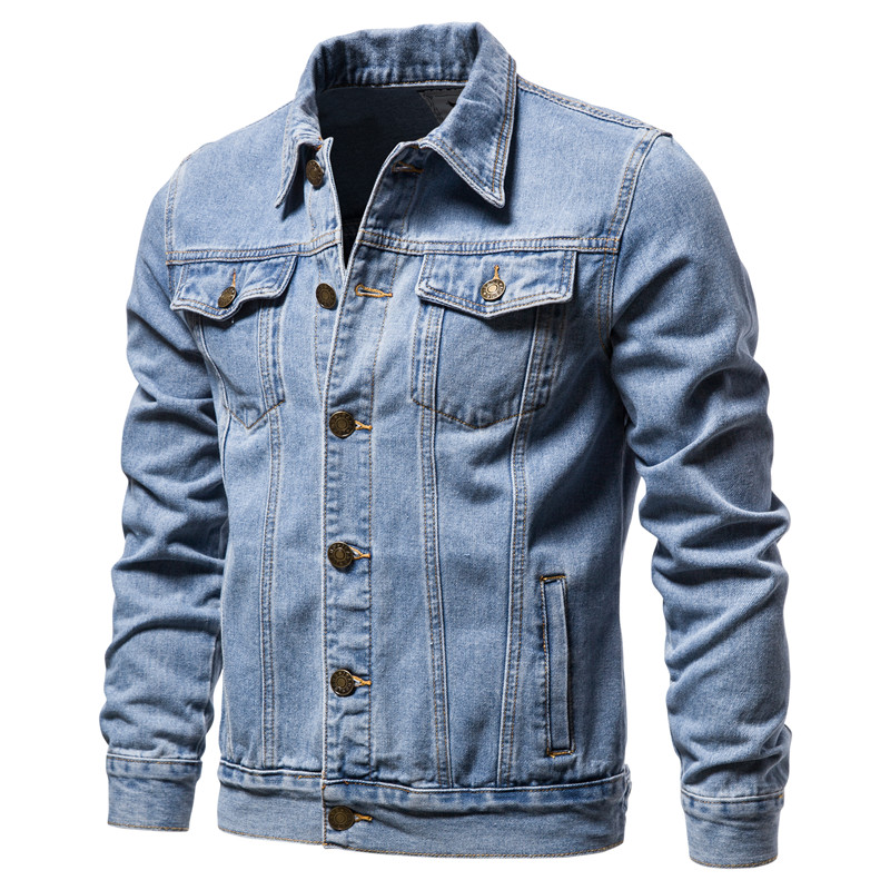 2025 Sonbahar Erkek Düz Renk K - Mens Fashion Denim Jacket incelemesi ve fiyatı