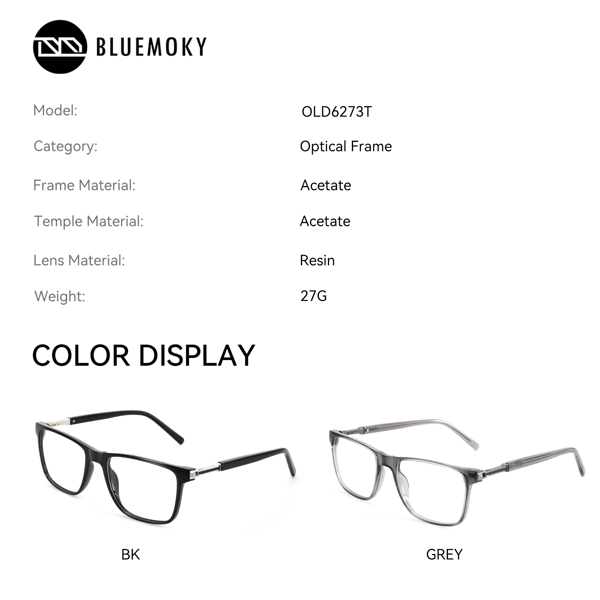 BLUEMOKY Moda Asetat Erkek Göz - Men'S Fashion Non Prescription Glasses incelemesi ve fiyatı