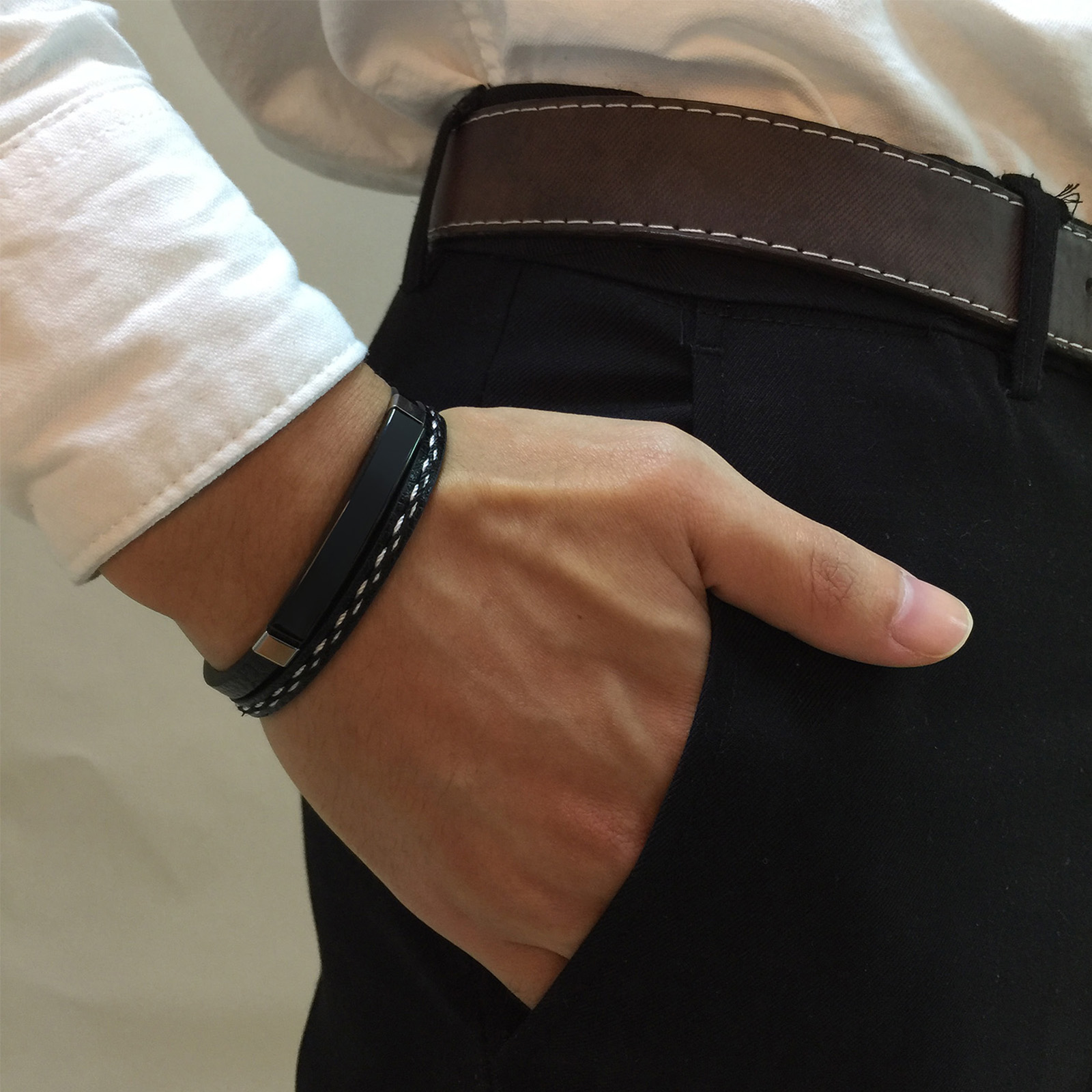 Çift Katmanlı Örgülü PU Deri B - Men'S Fashion Gold Chain incelemesi ve fiyatı