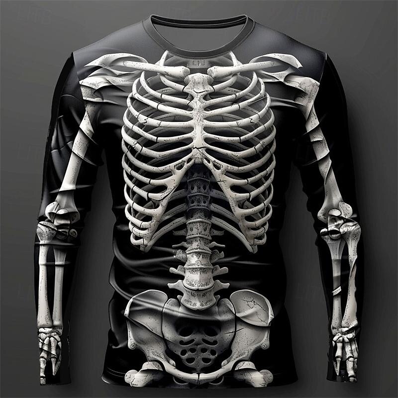 Erkek 3D Alevli Kafatası Desen - Mens Fashion Streetwear incelemesi ve fiyatı