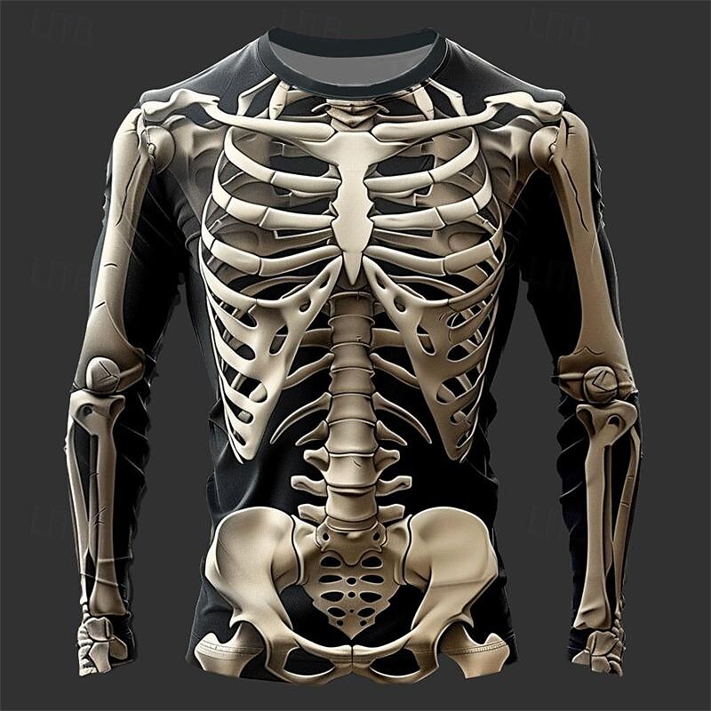 Erkek 3D Alevli Kafatası Desen - Mens Fashion Streetwear incelemesi ve fiyatı