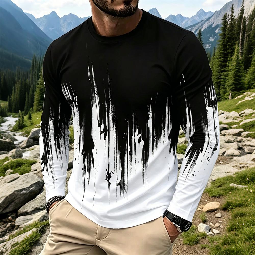 Erkek Degrade Mürekkep Sıçrama - Mens Fashion Streetwear incelemesi ve fiyatı