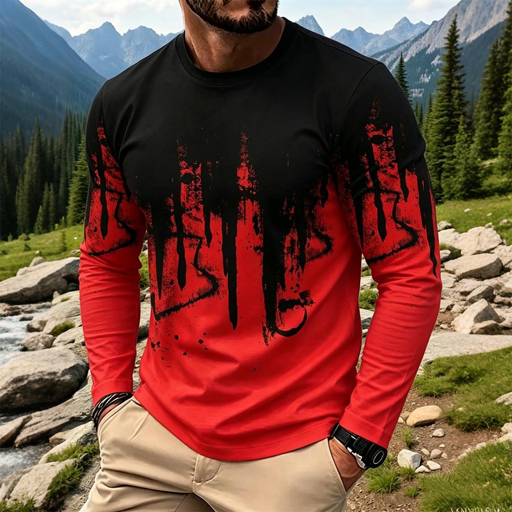 Erkek Degrade Mürekkep Sıçrama - Mens Fashion Streetwear incelemesi ve fiyatı